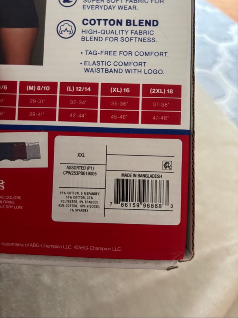 NEW Champion 2XL Women’s Cotton Underwear Panties Boyshort Iconic Essentials - Picture 8 of 8